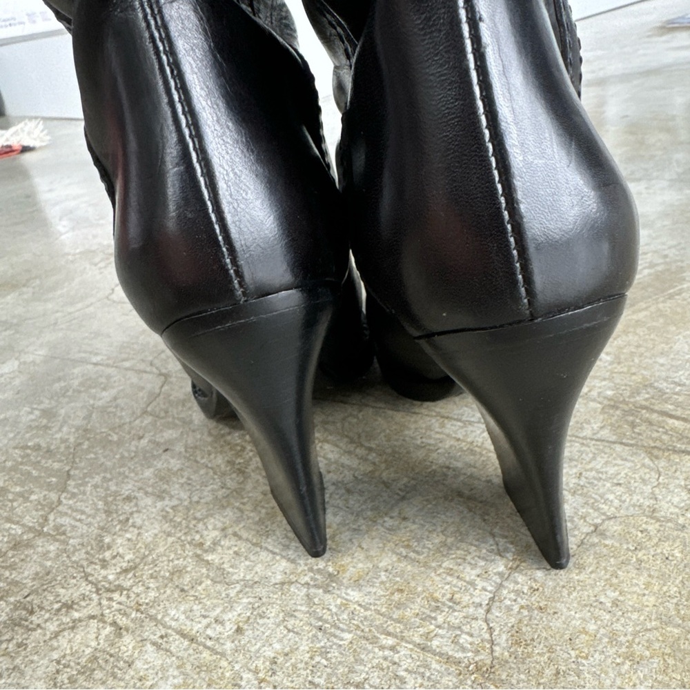 Haider Ackermann Fall/Winter 2009 Black Leather Over The Knee Boots Size 36 - Picture 15 of 17
